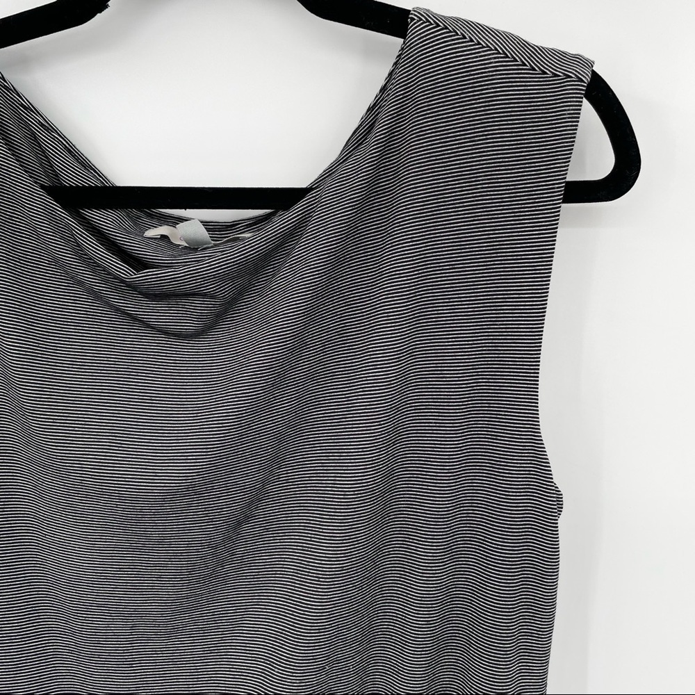 Athleta Dark Gray Striped Knit Athletic Dress - Picture 3 of 14